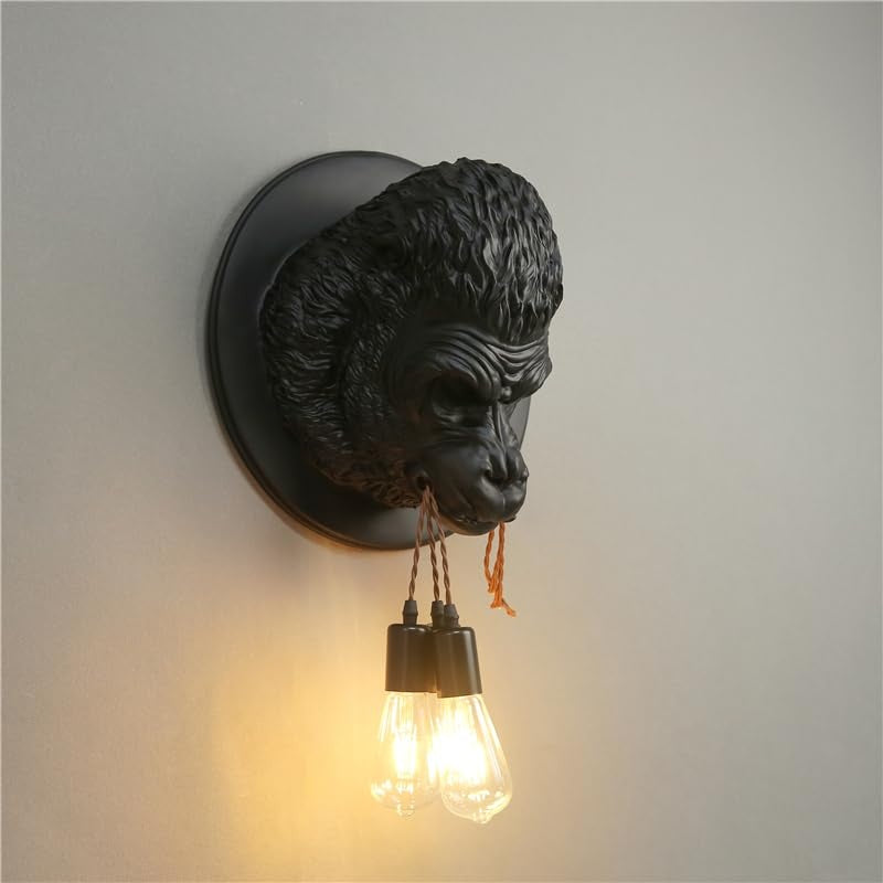 Gorilla Head Antique Decorative Wall Light